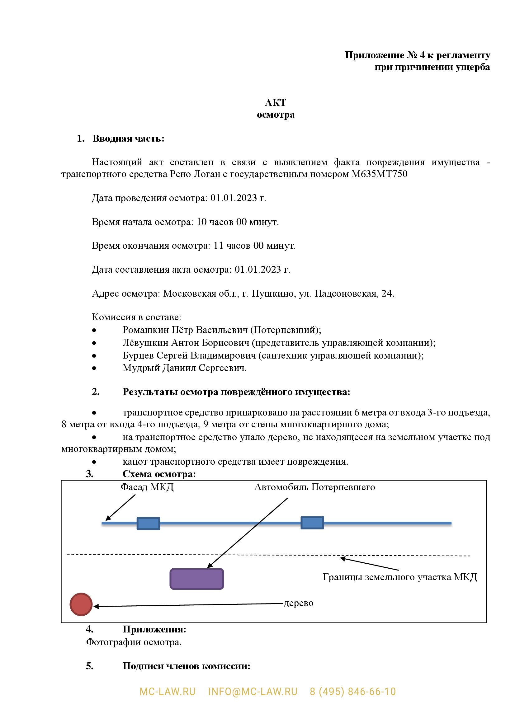 Регламент по работе сотрудников управляющей компании в случае причинении ущерба на многоквартирном доме